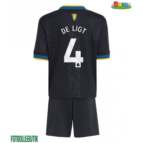 Manchester United Matthijs de Ligt #4 Tredjeställ Barn 2025-26 Kortärmad (+ Korta byxor)